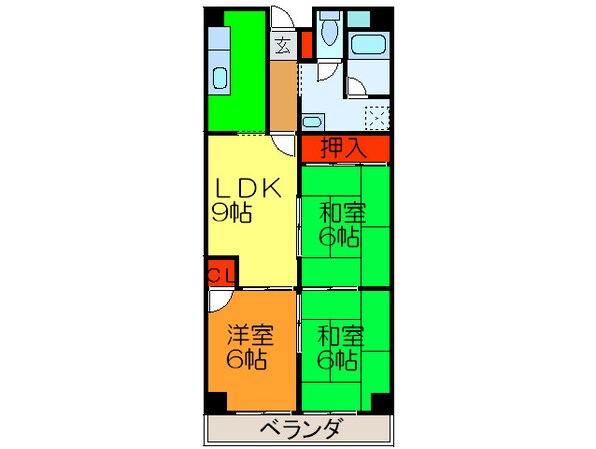 アバハイム西村の物件間取画像